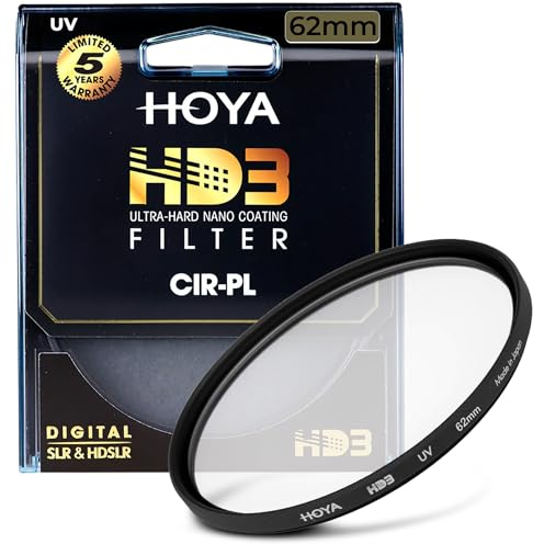 Hoya HD3 62mm UV Protector Filter - Ultra-Hard Nano Coating