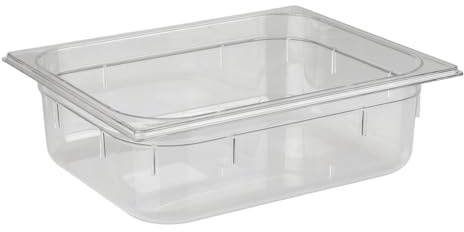 METRO Professional GN behållare | polykarbonat | 100 mm höjd | Storlek 1/2 | Gastronorm-behållare | transparent | diskmaskinssäker | mikrovågssäker | -40° till 100 °C