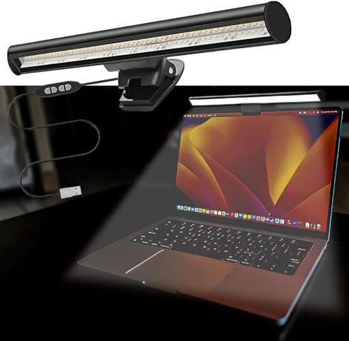Arespark Computer Monitor Lampe,Monitor Light Bar,LED Screenbar,Usb Lampe für Bildschirm,mit 3 Einstellbare Beleuchtungs modi und 10 Helligkeit,kein Blenden