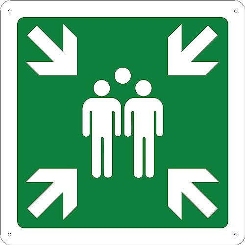 Pubblimania SAMMELPLATZ Schild | 3 mm starkes Aluminium Blechschild (Cm 29x29) (Collection Point)