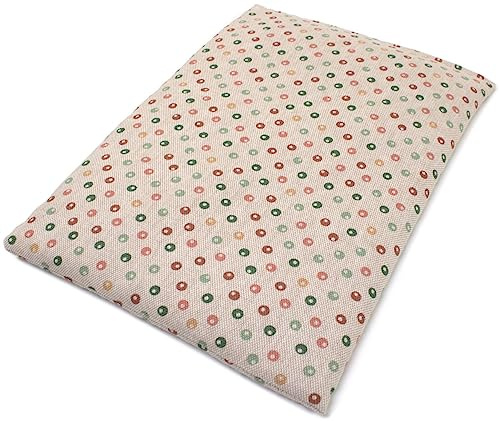 GIRAFFENLAND Körsbärskärnekudde 30 x 20 cm, ekologiskt tyg prickar – som värmekudde och kylkudde – kornkudde för mikrovågsugn och ugn – 30 x 20 cm, körsbärskärnor, 600 g