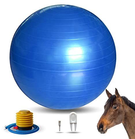 RideFound 40 Inch Horse Play Balls, Herding Ball for Horses Goats-Mega Equine Ball Horse Soccer Balls for Play Training -Blue