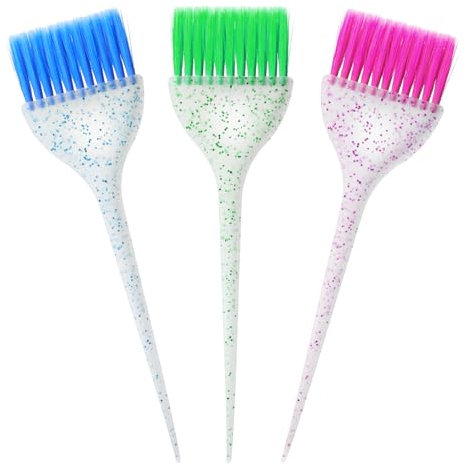 Set di 3 Spazzole per Tintura Capelli - Pennello per Colorare e Applicatore - Accessori per Parrucchiere