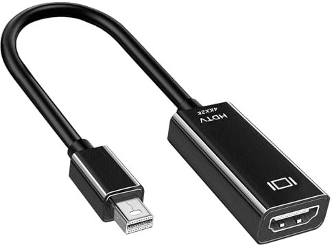 MxyVrix Mini DisplayPort auf HDMI Adapter, Thunderbolt 2 (Mini DP) zu HDMI Adapter mit Nylon-Ummantelung, geeignet für MacBook Air/Pro, Surface Pro, Monitor, Projektor – 20cm, Grau