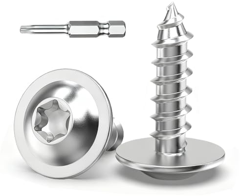 Dayalo 120 Stück Blechschrauben M4,8 x 13mm, Torx Schrauben, Linsenkopfschrauben Holz Tellerkopfschrauben, Selbstschneidende Schrauben 4,8, Edelstahl A2 V2A für Blech, Akustikpaneele und Holz