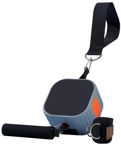 Qusedwey Equipo de Fitness Multifuncional, Máquina de Resistencia para Entrenamiento de Fuerza, Equipo Integral de Entrenamiento en el Gimnasio, Color Naranja y Gris