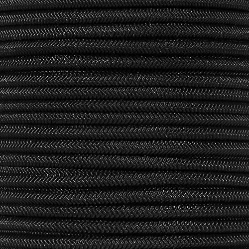 Paracord Planet Bungee Nylon Shock Cord 2.5mm 1/32, 1/16, 3/16, 5/16, 1/8”, 3/8, 5/8, 1/4, 1/2 inch Crafting Stretch String 10 25 50 & 100 Foot Lengths Made in USA