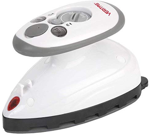 VERITAS Mini Steam Dampf-Bügeleisen für Näharbeiten mit Anti-Rutsch-Matte – kleines Reise-Bügeleisen mit Dampffunktion für faltenfreies Nähen