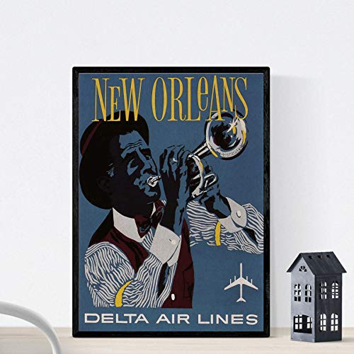 Nacnic Vintage Poster Vintage Poster Amerika. New Orleans Jazz. A3 Größe