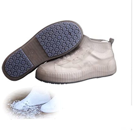 YXYECEIPENO Rain Boots Silicone Shoe Cover Waterproof Boot Cover Reusable, Non-Slip, Suitable for Children and Adults Foldable and Easy to Store (Color : B, Size : X-Large(11in))