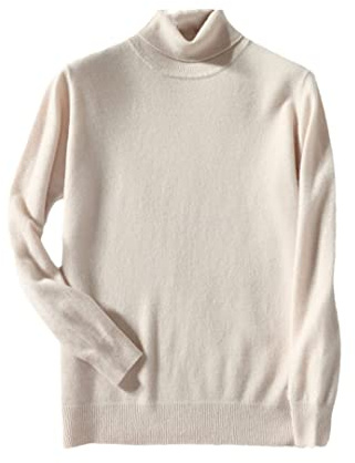 Hamthuit Herr kashmir polokrage herr tröja höst vinter varm jersey stickad tröja hög krage pullover, BEIgE, XL