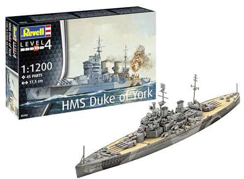 Revell 05182 Battleship HMS Duke of York 1:1200 Scale Unbuilt/Unpainted Plastic Model Kit