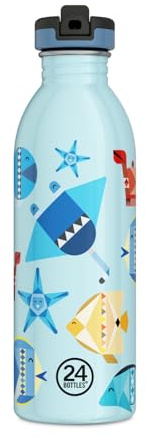 24BOTTLES Kids Bottle Gourde pour enfants, école primaire et maternelle, 250/500 ml, bouteille avec couvercle, 100 % hermétique, bouteilles en acier inoxydable respectueuses de l'environnement, non