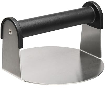 BS-VOG Smashed Burger Press in Acciaio Inossidabile 6 Pollici, Pressa per Hamburger con Manico Resistente al Calore e Rinforzato, Attrezzo Robusto per Grigliare e Cucinare, Strumento per Barbecue