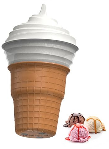 Fiauli Mini macchina per gelato elettrica, macchina per gelato soft multiuso per gelato fatto in casa, sorbetto, yogurt gelato, frappè, bevande ghiacciate e altro Caramello