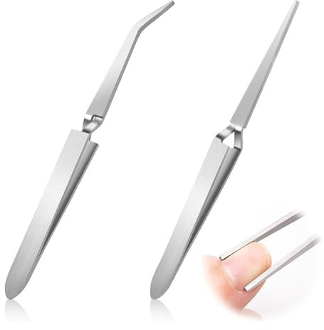 2 Stück Kreuzpinzette,Lötpinzette,Bastelpinzette,Pinzetten Set,Pinzette Spitz,Kreuzpinzetten, Technischen Pinzetten Mit Gerader Und Abgewinkelter Spitze Edelstahl,Für Handwerk Schmuck
