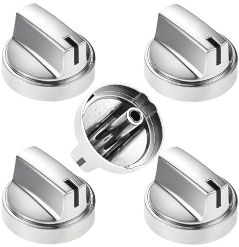 MOOTVGOO 5 Pack WB03X29300 Range Surface Burner Knobs, Cooktop Knobs, Gas Stove Knobs Replacement for GE, Replace 4585904, AP6301265, EAP12296155, KIP5T06, PS12296155