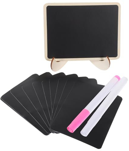 OSALADI Small Blackboard Ornaments Wooden Chalkboard Sign Decor Desktop Mini Blackboard Decor Small Memo Board Base for Home Office Use
