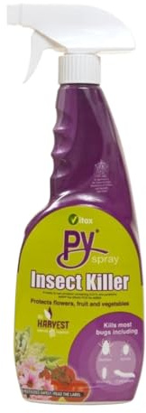 PY Bug Killer Spray RTU 750ml Insect Killer for Aphids, Greenfly, Blackfly, Caterpillars Cypermethrin Spray for Roses, Vegetables, Ornamentals Garden & Greenhouse Use