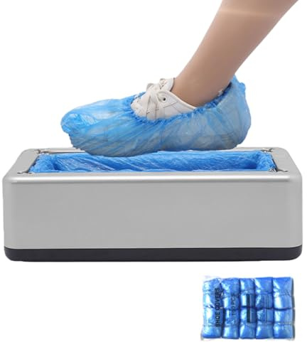 Generico Macchina Per Distributore Di Coperture Er Scarpe Automatiche | Copertura Portatile Set Con 100 Usa E Getta | Stivali Da Polvere Impermeabile Casa, R