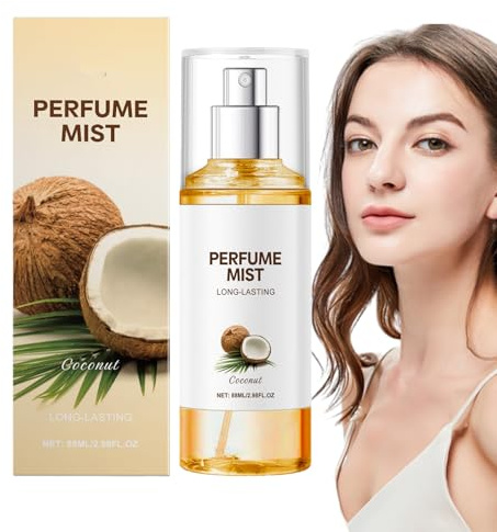 Spray per il corpo alla vaniglia e al cocco – Spray per capelli e corpo a lunga durata, profumo rinfrescante e idratante, profumo leggero per ogni giorno, 88 ml di dimensioni da viaggio (1 pezzo)