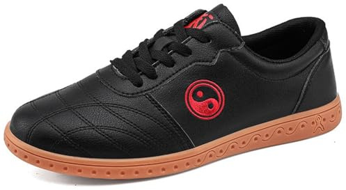 FUELIX Unisex Tai Chi Wu Shu Kung Fu Scarpe Traspirante Antiscivolo Sport Palestra Sneaker Scarpe Taekwondo,Scarpe Da Karate, Leggere Per Il Giorno Formazione Esercizi Mattutini B,44