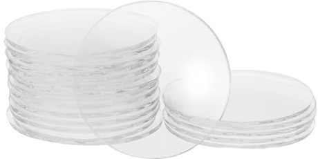 Amosfun Copertura Faretto Cappa Cucina in Vetro Trasparente Mr16gu10, 20 Pezzi Forte Trasmissione Luminosa e Design Decorativo per Illuminazione Interna e Ambienti Domestici