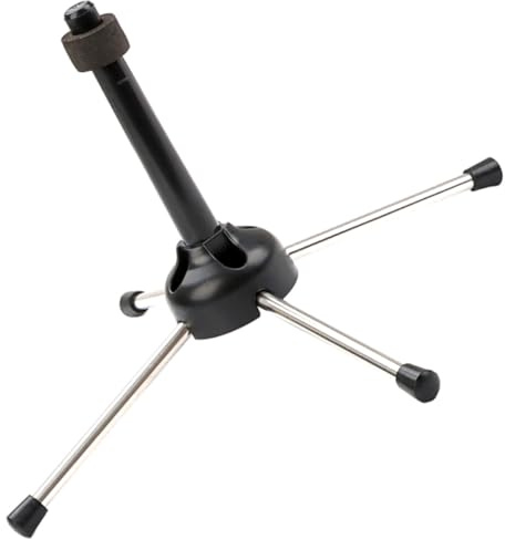 DECORNIJIA Instrumentenständer für Flöten und Klarinetten aus Strapazierfähigem Kunststoff mit Rutschfester Unterseite für Musiker und Sammler Schwarz