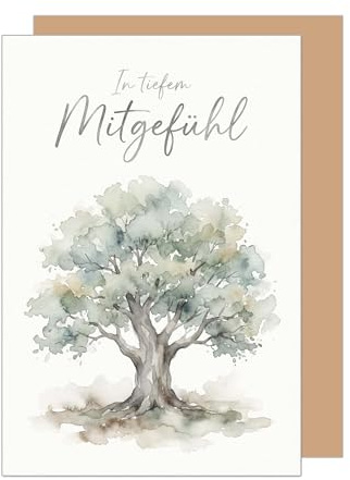 Edition Seidel Premium sorgkort med kuvert. Meddelandekort kondolekort vikbart kort ordspråk i djup känsla deltagande påminnelse minne tröst hoppkraft (T1317 SW026)