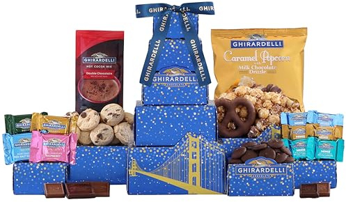Wine Country Gift Baskets Happy Spring Ghirardelli Chocolate Gift Tower, 2 Pound|11 Piece Set
