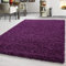 Teppium Moderner Hochflor Teppich Wohnzimmer 140 x 200 cm Violett - Shaggy Flauschiger Teppich, Extra Weich, Pflegeleicht und Einfarbig - für Schlafzimmer, Küche und Esszimmer