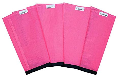SHOOFLY Horse Leggins, Patented Loose Fitting Boots, Breathable Plastic Mesh (Pink/Medium)