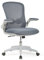 IntimaTe WM Heart Bürostuhl, Chefsessel, Ergonomischer Schreibtischstuhl, Atmungsaktiver Bürostuhl, Höhenverstellbarer Drehstuhl mit klappbaren Armlehnen (Grau)