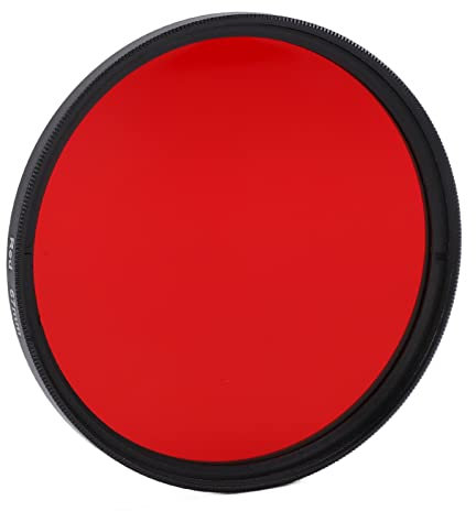 Filtre Rouge 67mm, Filtre Rouge Caisson 67mm, Filtre de Couleur Rouge pour Objectif d'appareil Photo 67 mm, Filtre Rouge Photo Circulaire 67