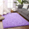 VOFUSHON Wohnzimmer Hochflor Teppich,Shaggy Flur Läufer Teppich Modern Flauschiger Weich Teppich Groß für Wohnzimmer Deko/Schlafzimmer/Kinderzimmer(80 x 150 cm,Violett)