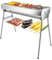 PAXLINSEN Holzkohlegrill Edelstahl Grill für den Außenbereich, faltbarer einfachen Transport, Garten Hinterhof Party Picknick Reisen Kochen im Freien, 88 x 73 x 16 cm