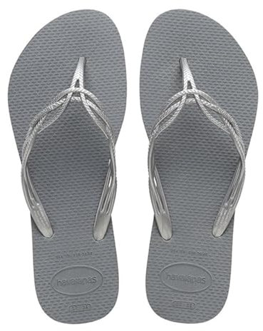 Havaianas Women's Flash Sweet Flip-Flop, Steel Grey/Steel Grey, 5 UK
