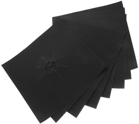 CAXUSD 8piezas Cubiertas Para Quemadores De Estufa De Gas Antiadherentes Reutilizables Fáciles De Limpiar Para Cocina Para Estufas De Gas Cubiertas Cuadradas Para Quemadores De