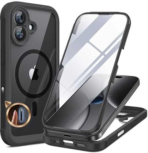 Miracase for iPhone 17 Case, Full Body Bumper with Glass Screen Protector