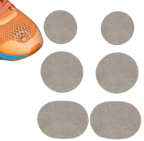 Plåster för 6 Stycken Självhäftande Skydd Mot Tågenombrott | Skohålsskydd för tåparti För Sneakers, Löpar, Vandringskängor, Arbetskängor, Häl, Tå, Sula