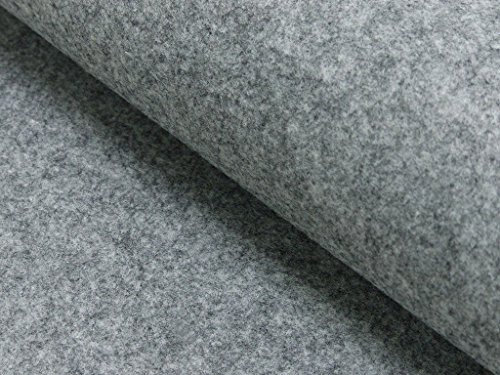 FABRICS-CITY GRAUMELANGE BASTELFILZ FILZ STOFF 100CM~4MM~ FILZSTOFF STOFFE, 4217(Graumelange)