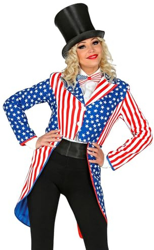 W WIDMANN MILANO Party Fashion - Parade Frack USA, Garde Uniforme, Stars and Stripes, drapeau américain, déguisements de carnaval