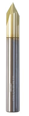WEXWE Utensili per smussare legno, alluminio, intaglio, foratura e smussatura, scanalatura a V, 60 gradi, set di punte per fai da te, 3 scanalature, gambo da 1/4 (1 pezzo, 1/4 60°)