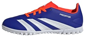 adidas Unisex Club Junior Football Boots Turf, Lucid Blue/Cloud White/Solar Red, 3 UK