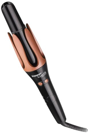 Taiff Automatic Curling Iron | 1¼ Rotating Barrel with Ion Technology | PTC Fast Heating | 3 Heat Settings 340°F–410°F | Dual Voltage Hair Curler for Smooth Frizz Free Long Lasting Curls