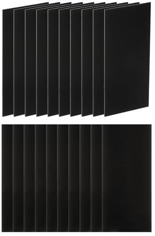 sourcing map 20pcs Welding Lens 2 x 4.25 Shade 9 Replacement Welding Lenses Hardened Plastic Black Darkening Filter Plates for Welding Helmet, Black