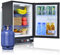 Techomey Gas Kühlschrank 40L, Camping Kühlschrank 12V 230V Gas, für Wohnwagen, Wohnmobil Kühlschrank, 28/30mbar, Schwarz