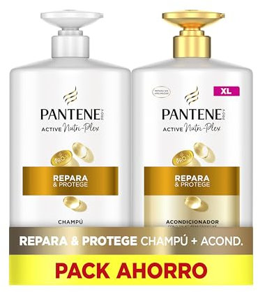 Pantene Pro-V Repara Y Protege Champú 1L, Acondicionador 800ml Con Dispensador, Pelo Seco Y Dañado. Limpia Y Protege Los Enlaces Capilares