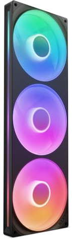 NZXT F420 RGB Core - 420mm Einzelframe-Lüftereinheit mit 3 x 140mm RGB-Lüftern - Geschwindigkeits- und Beleuchtungssteuerung - Hoher statischer Druck und Luftstrom - Fluiddynamische Lager - Schwarz