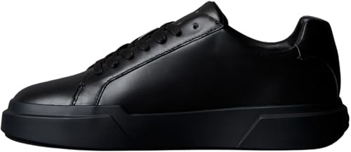 Calvin Klein Uomo Sneakers con Suola Preformata Chunky Laceup in Pelle, Nero (Triple Black), 40